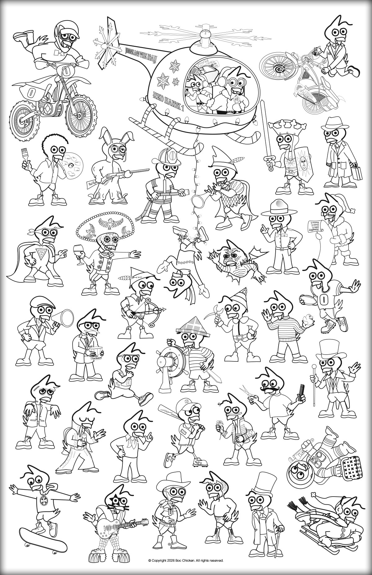Black and white Boc poster